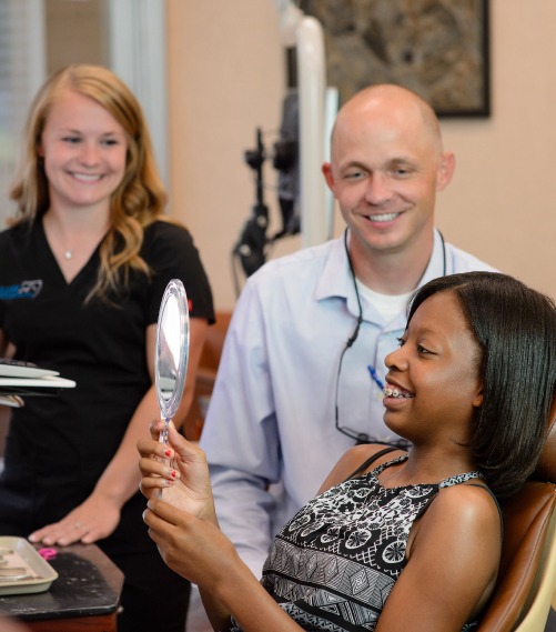 Luff Orthodontics team caring for a patient