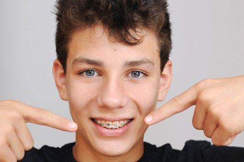Teen boy smiling